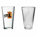 16 Oz. Clear Pint Mixing Glass with Black Halo (Screen Printed)